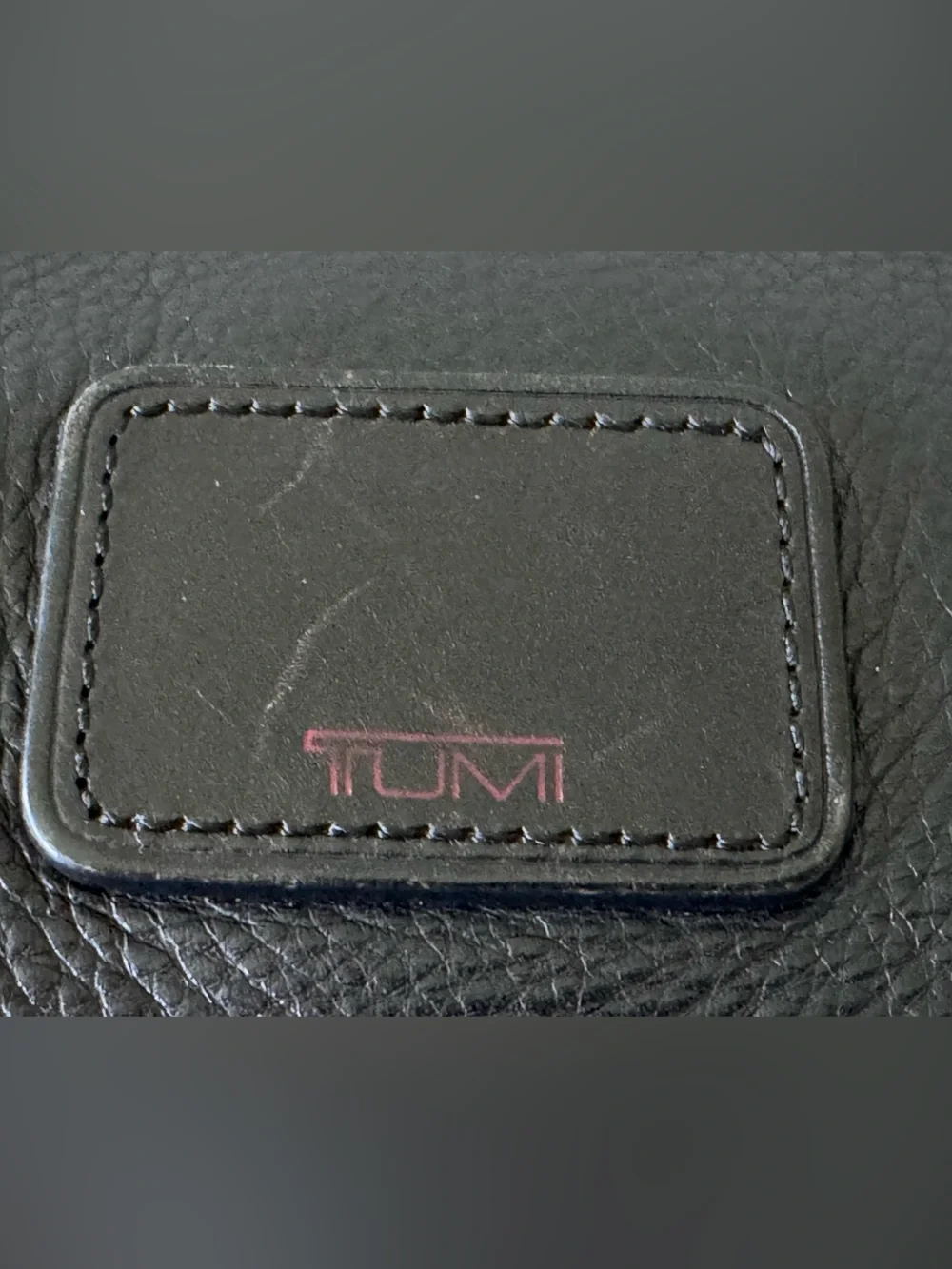 Vintage TUMI Black Pebbled Leather Messenger  Shoulder Bag